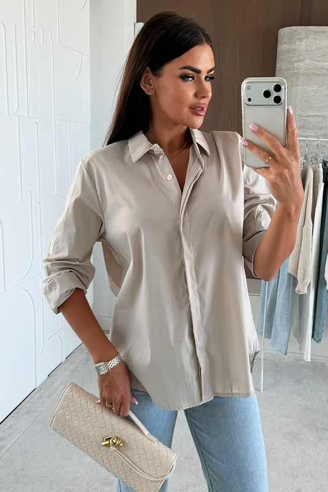 Ženska košulja NIOGELTA BEIGE, Boja: bež, IVET.HR - MODERNA ODJEĆA