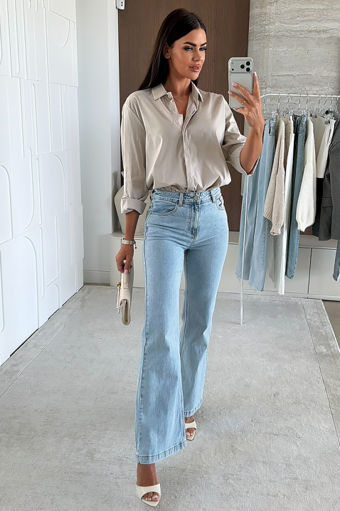 Ženska košulja NIOGELTA BEIGE, Boja: bež, IVET.HR - MODERNA ODJEĆA