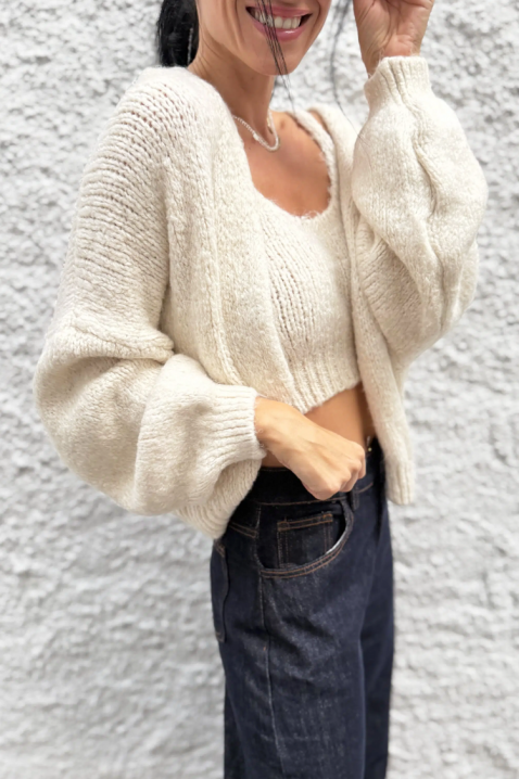 Komplet RALITSA ECRU, Boja: drap, IVET.HR - MODERNA ODJEĆA