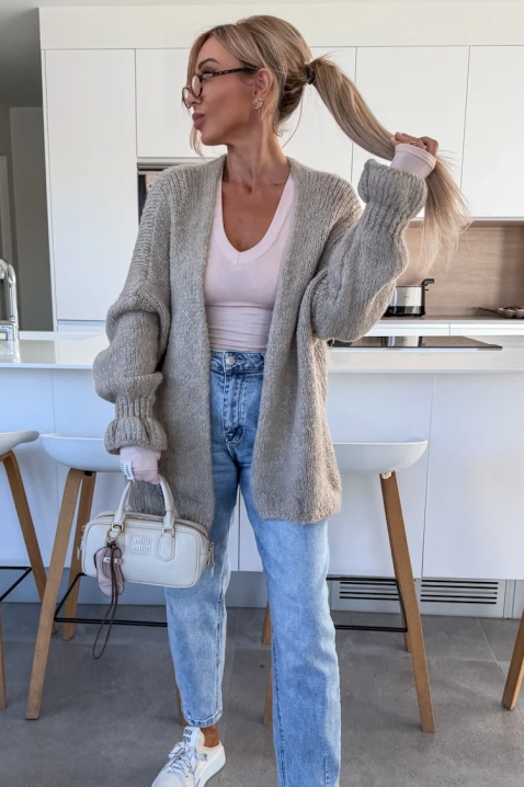 Kardigan POLIMERDA GREY, Boja: siva, IVET.HR - MODERNA ODJEĆA