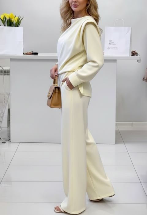 Komplet PALVENZA ECRU, Boja: drap, IVET.HR - MODERNA ODJEĆA