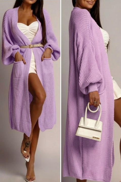 Kardigan GABROLDA LILA, Boja: svijetlo ljubičasta, IVET.HR - MODERNA ODJEĆA