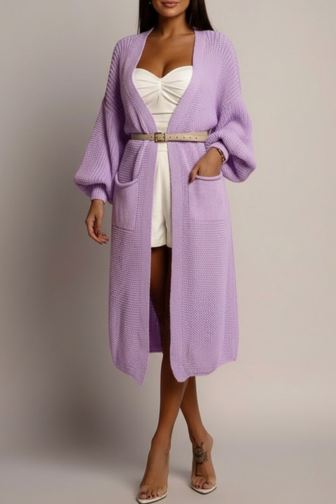 Kardigan GABROLDA LILA, Boja: svijetlo ljubičasta, IVET.HR - MODERNA ODJEĆA