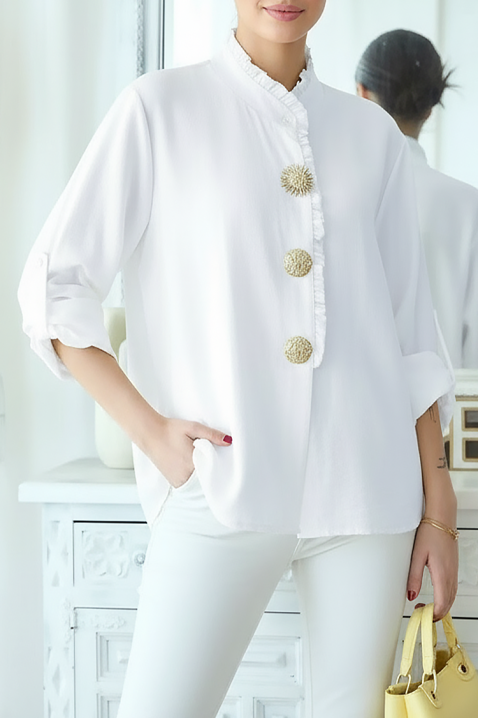 Ženska košulja LARVOLDA WHITE, Boja: bijela, IVET.HR - MODERNA ODJEĆA