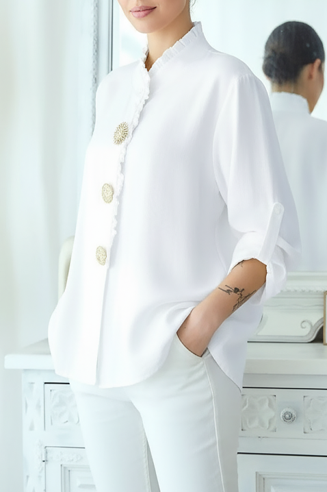 Ženska košulja LARVOLDA WHITE, Boja: bijela, IVET.HR - MODERNA ODJEĆA