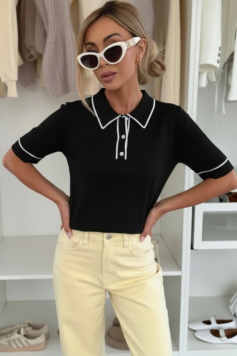 Majica VIMROLZA BLACK, Boja: crna, IVET.HR - MODERNA ODJEĆA