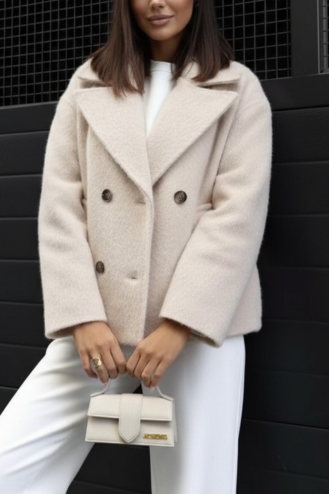 Kaput POLOBENZA ECRU, Boja: drap, IVET.HR - MODERNA ODJEĆA