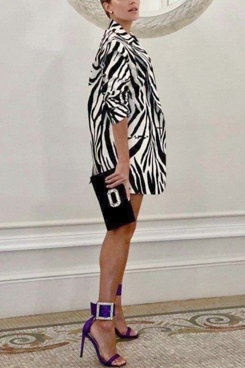 Haljina - sako BLEROLNA, Boja: crna i bijela, IVET.HR - MODERNA ODJEĆA