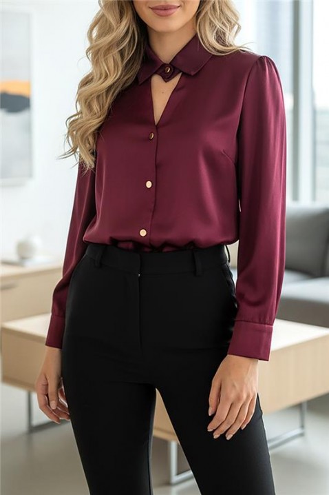 Ženska košulja LILONDANA BORDO, Boja: bordo, IVET.HR - MODERNA ODJEĆA
