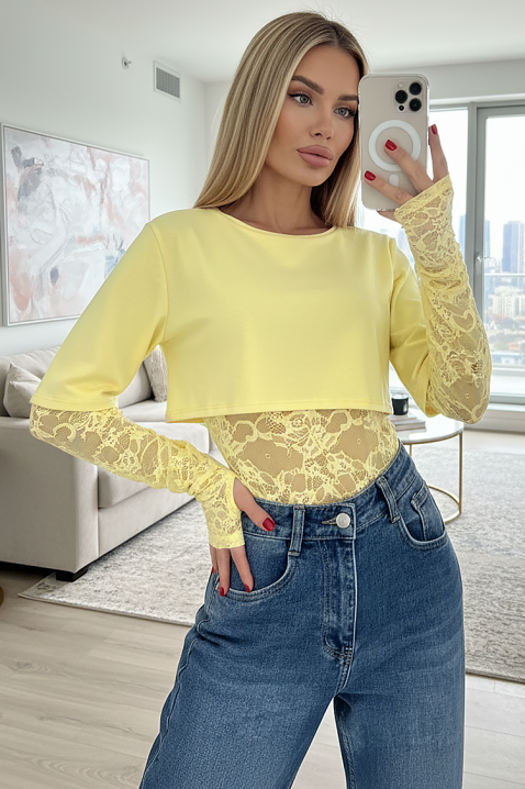 Bodi - bluza CHRAVELDA YELLOW, Boja: žuta, IVET.HR - MODERNA ODJEĆA