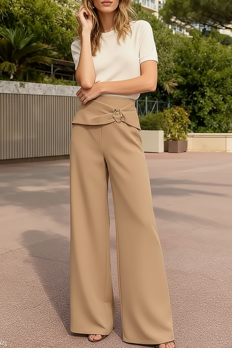 Hlače SVEROLZA CAMEL, Boja: svjetlosmeđa, IVET.HR - MODERNA ODJEĆA