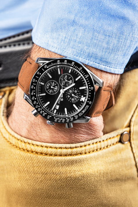 Muški sat Giewont Chronograph Sapphire Black, Boja: crna, IVET.HR - MODERNA ODJEĆA