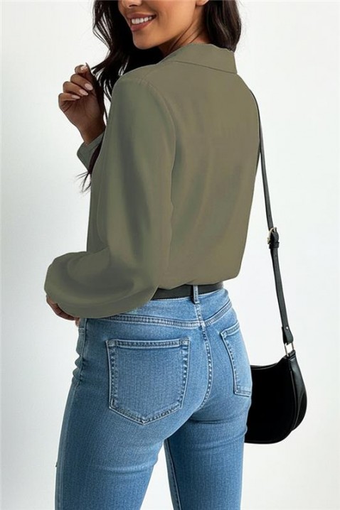 Ženska bluza MIOHEZA KHAKI, Boja: kaki, IVET.HR - MODERNA ODJEĆA