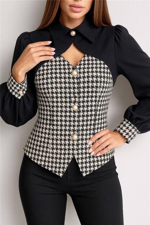 Ženska košulja XERIOHA BLACK, Boja: crna, IVET.HR - MODERNA ODJEĆA