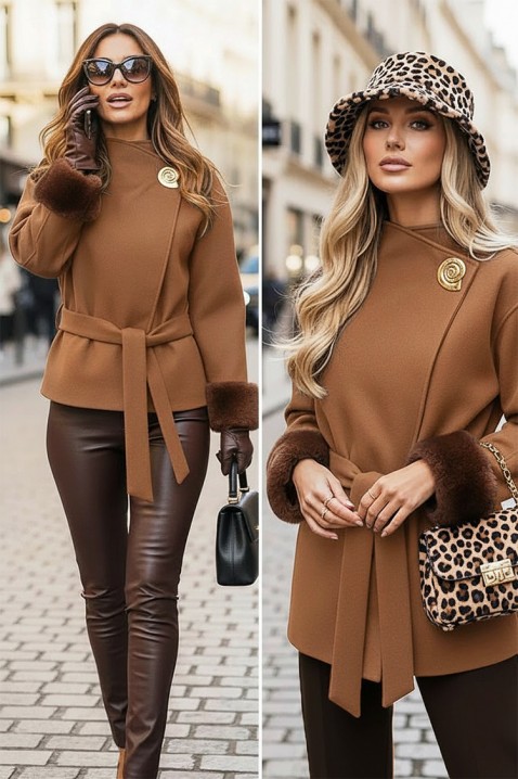 Kaput BLOFLINDA BROWN, Boja: smeđa, IVET.HR - MODERNA ODJEĆA