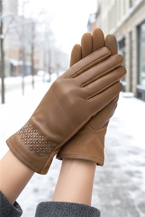 Ženske rukavice VAKALZA BROWN, Boja: smeđa, IVET.HR - MODERNA ODJEĆA