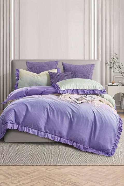 Komplet posteljina MIOGERY LILA 160x220 cm pamuk - 3 dijela, Boja: ljubičasta, IVET.HR - MODERNA ODJEĆA