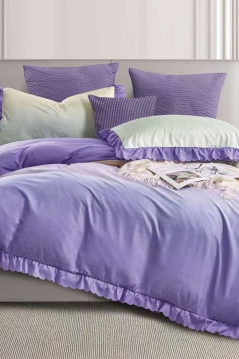 Komplet posteljina MIOGERY LILA 160x220 cm pamuk - 3 dijela, Boja: ljubičasta, IVET.HR - MODERNA ODJEĆA