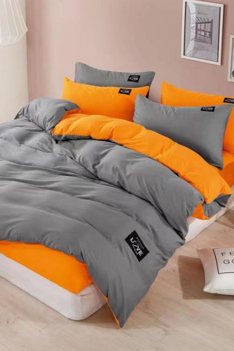 Komplet posteljina RENILMY ORANGE 160x220 cm pamuk - 3 dijela, Boja: narančasta, IVET.HR - MODERNA ODJEĆA