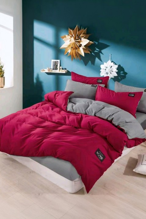 Komplet posteljina TRENILMY RED 160x220 cm pamuk - 3 dijela, Boja: crvena, IVET.HR - MODERNA ODJEĆA