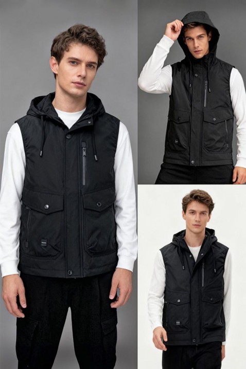 Muški prsluk FAMOZO BLACK, Boja: crna, IVET.HR - MODERNA ODJEĆA