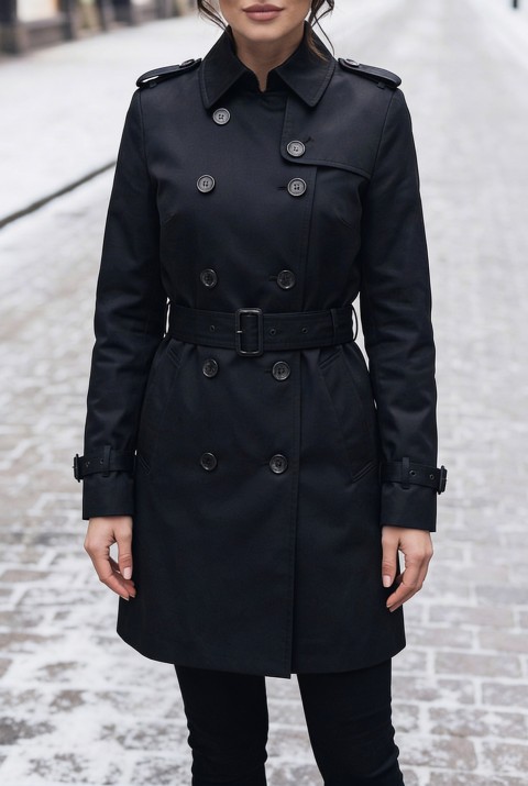 Trench kaput LORVELMA, Boja: crna, IVET.HR - MODERNA ODJEĆA