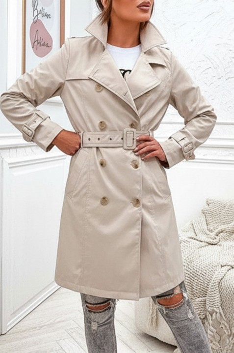 Trench kaput GRELOZA ECRU, Boja: drap, IVET.HR - MODERNA ODJEĆA