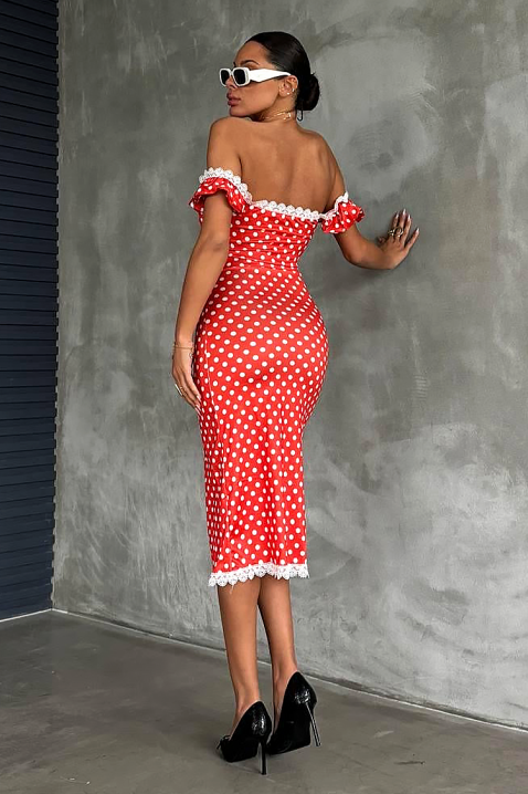 Haljina MREVILDA, Boja: crvena, IVET.HR - MODERNA ODJEĆA