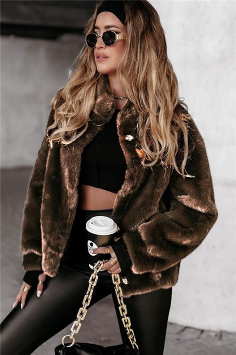 Jakna ISLANDA BROWN, Boja: smeđa, IVET.HR - MODERNA ODJEĆA