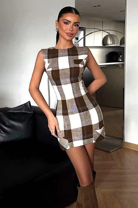 Haljina ZAROLDA BROWN, Boja: smeđa, IVET.HR - MODERNA ODJEĆA