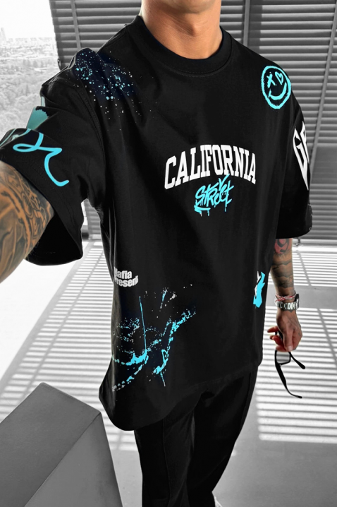 Muška majica LARGONZO BLACK, Boja: crna, IVET.HR - MODERNA ODJEĆA