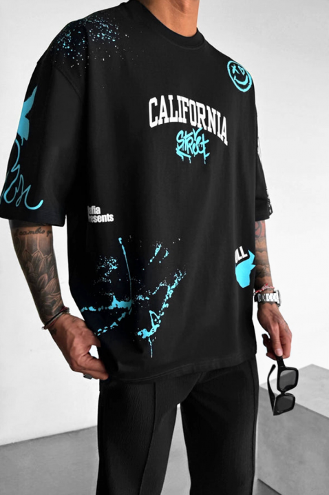 Muška majica LARGONZO BLACK, Boja: crna, IVET.HR - MODERNA ODJEĆA