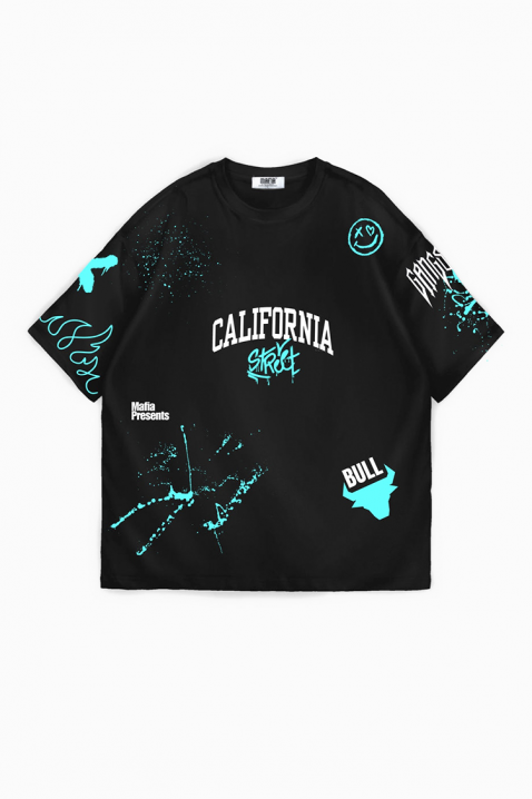 Muška majica LARGONZO BLACK, Boja: crna, IVET.HR - MODERNA ODJEĆA