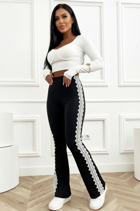 Hlače ALEXINIA, Boja: crna, IVET.HR - MODERNA ODJEĆA