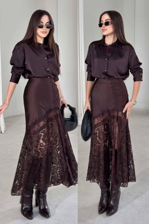 Suknja DANZOLA BROWN, Boja: smeđa, IVET.HR - MODERNA ODJEĆA