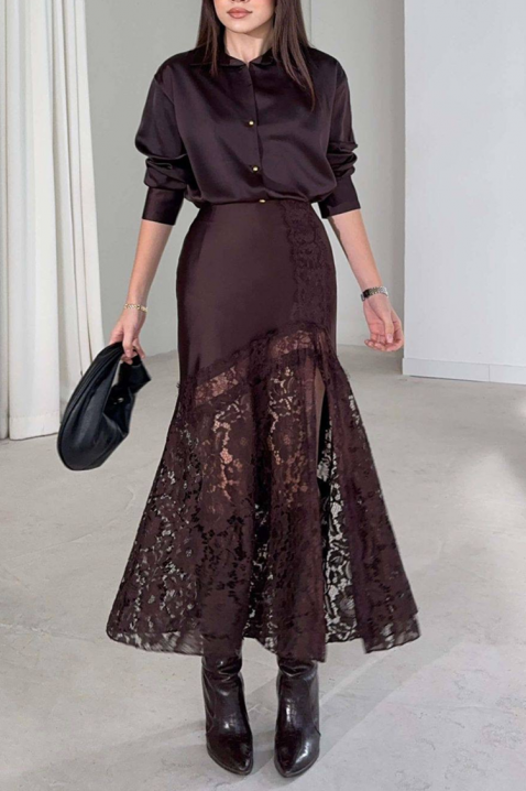 Suknja DANZOLA BROWN, Boja: smeđa, IVET.HR - MODERNA ODJEĆA