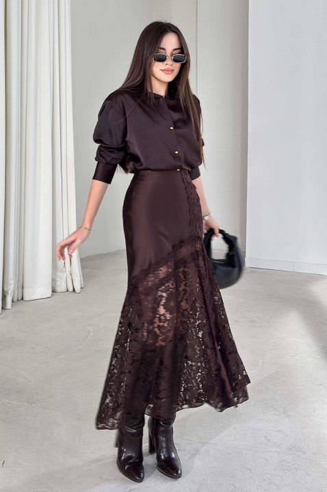 Suknja DANZOLA BROWN, Boja: smeđa, IVET.HR - MODERNA ODJEĆA