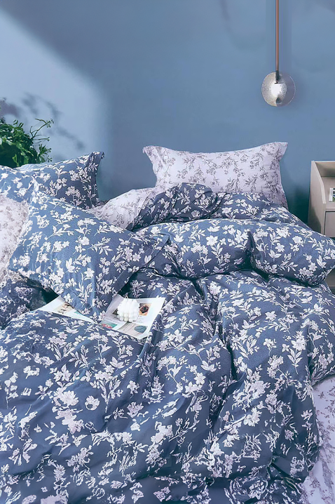 Komplet posteljina ZERDOLFA 160x200 cm pamuk - 4 dijela, Boja: plava, IVET.HR - MODERNA ODJEĆA
