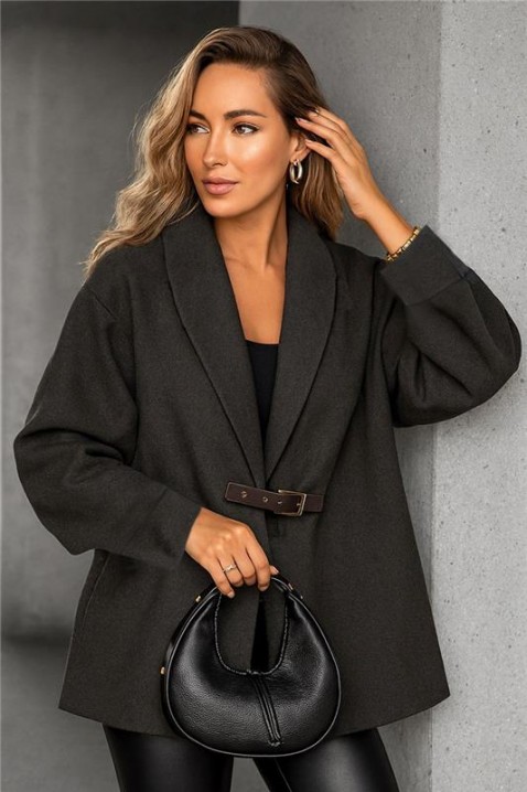 Kaput JERTOLFA BLACK, Boja: crna, IVET.HR - MODERNA ODJEĆA