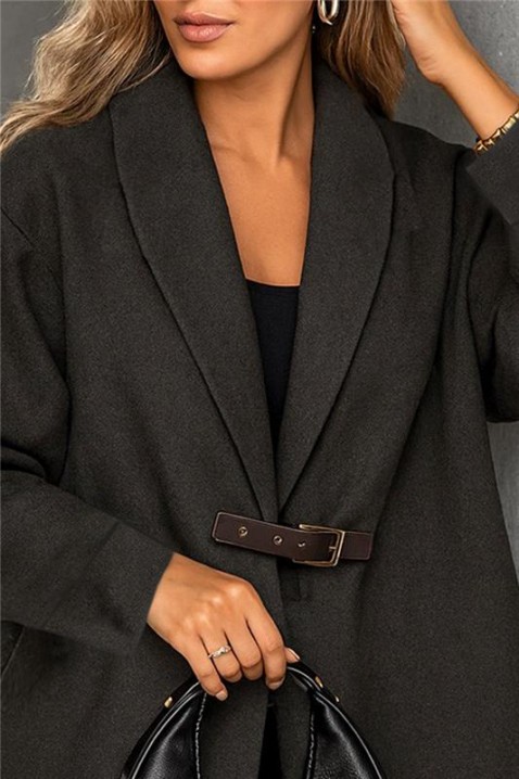 Kaput JERTOLFA BLACK, Boja: crna, IVET.HR - MODERNA ODJEĆA