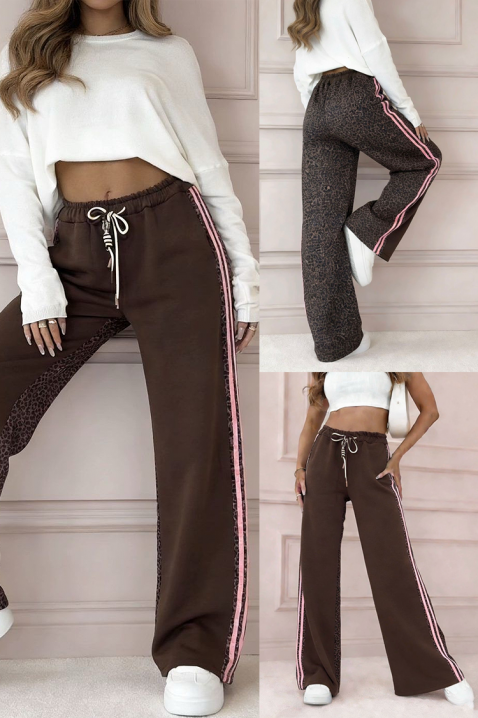 Hlače IVENETA, Boja: smeđa, IVET.HR - MODERNA ODJEĆA