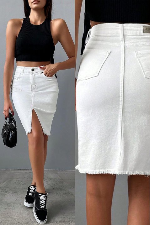 Suknja VELNINZA, Boja: bijela, IVET.HR - MODERNA ODJEĆA