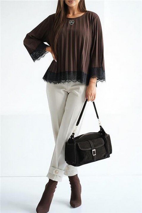 Ženska bluza VLANDENA BROWN, Boja: smeđa, IVET.HR - MODERNA ODJEĆA