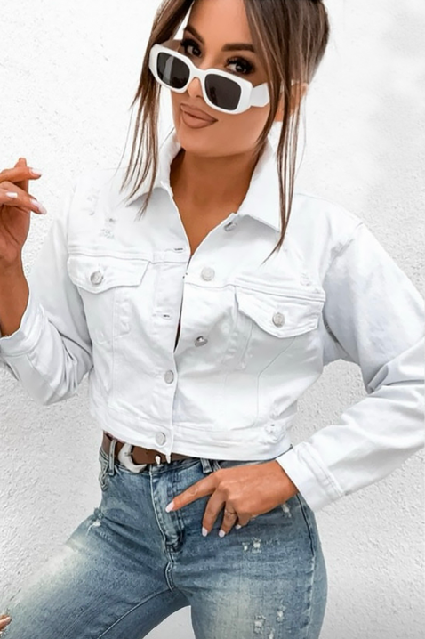 Traper jakna PROMOLVA, Boja: bijela, IVET.HR - MODERNA ODJEĆA