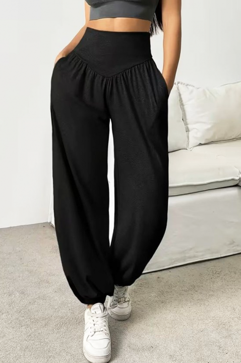 Hlače ZEVROLDA BLACK, Boja: crna, IVET.HR - MODERNA ODJEĆA