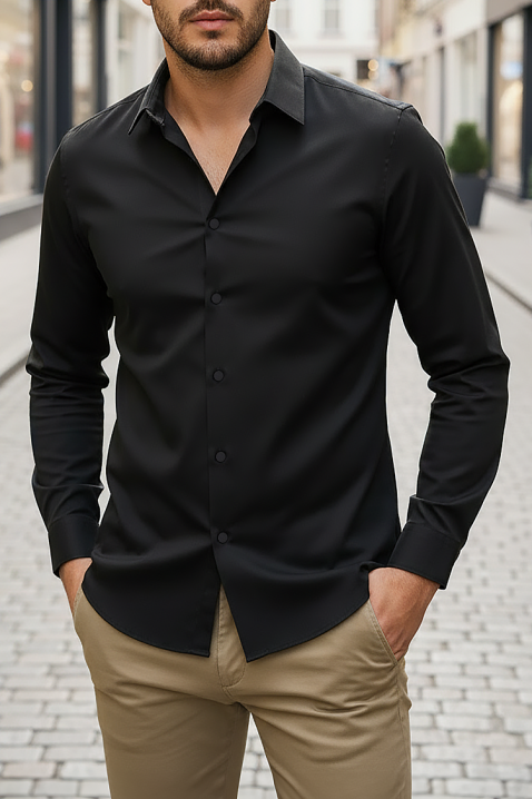 Muška košulja FERIZO BLACK, Boja: crna, IVET.HR - MODERNA ODJEĆA