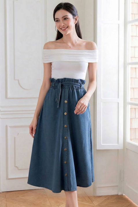 Suknja ALEKSINTA, Boja: plava, IVET.HR - MODERNA ODJEĆA