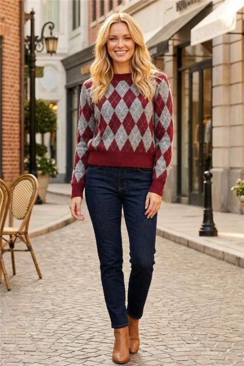 Džemper KELZORNA RED, Boja: crvena, IVET.HR - MODERNA ODJEĆA