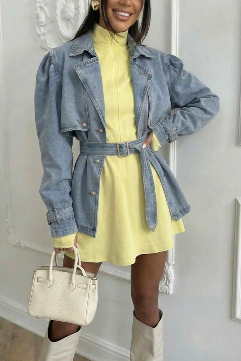 Traper kaput ADRELINDA, Boja: plava, IVET.HR - MODERNA ODJEĆA