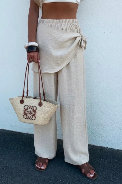 Hlače DELICIA ECRU, Boja: drap, IVET.HR - MODERNA ODJEĆA